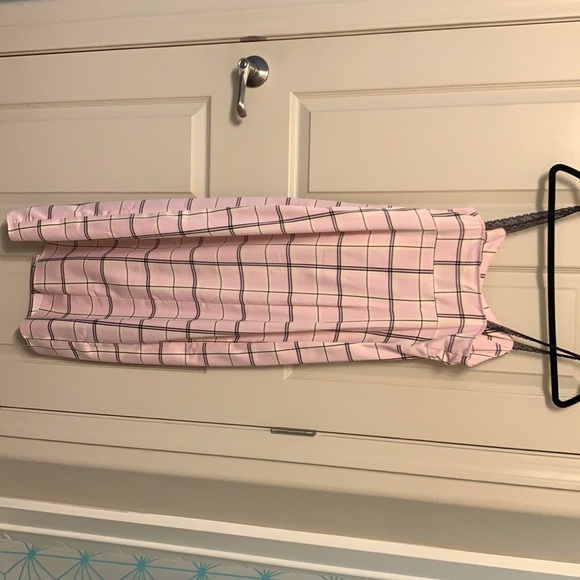 Pink Plaid Midi Dress - Picture 4 of 4